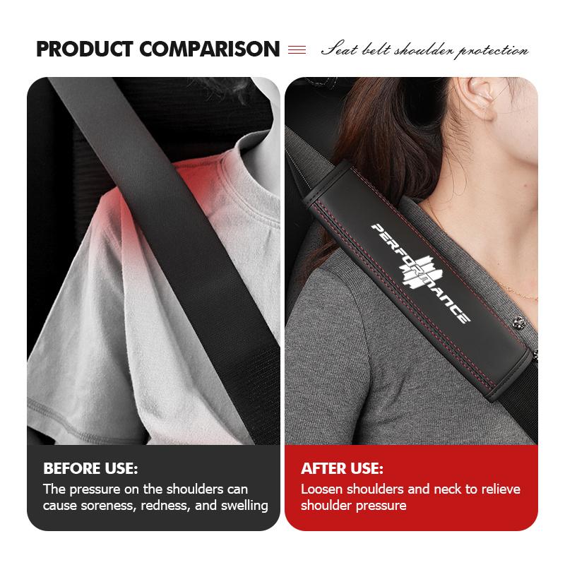 mkacg4 Leather Car Seat Belt Cover Shoulder Pad Interior Accessories For BMW Performance 1 3 5 7 Series M E93 F20 iX1 iX2 iX3 iX5 iX6