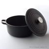 Le Creuset Cast Iron Enamel Cocotte Japonaise 24cm Matte Black and Oven Compatible Japanese - Gas, Induction, [Official Retailer]