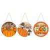 Fall Hanging Sign for Family Multifunctional,Round Wood Ornament Decoration for Wall,Office Front Door Living Room Farmhouse