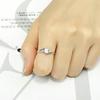 Shiny Twist Round Cut Cubic Zirconia Rhinestone Ring Bridal Wedding Jewelry Gift