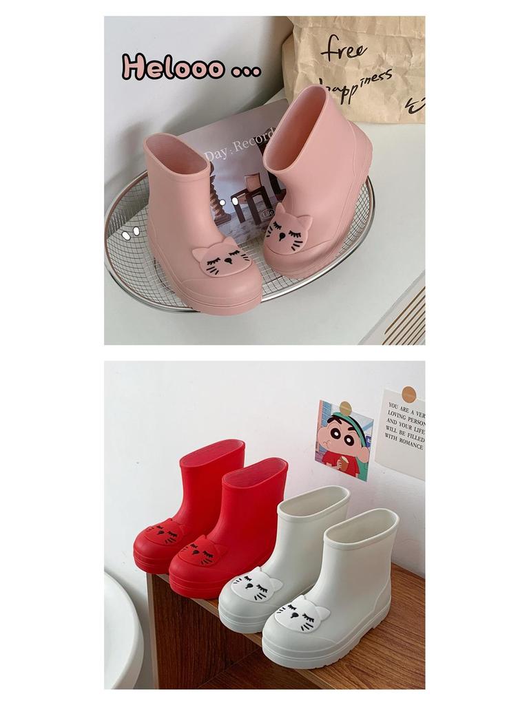 Lightweight Non-slip Children's Mid-calf Rain Boots for Toddlers - Boys & Girls