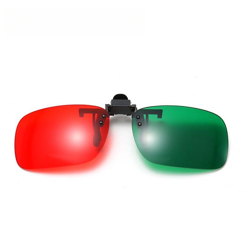 Classic 3D Glasses Clip-On Lenses For Men And Women Foldable Clip Amblyopia Corrective Glasses Red Green Color Squint Blind
