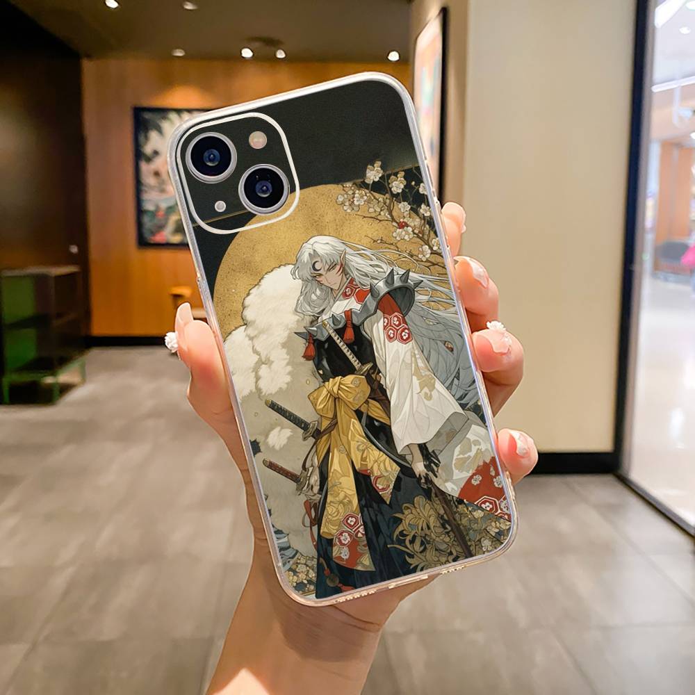 L-L-Inuyasha Phone Case For iPhone17,16,15,14,13,12,11 ,Pro Max, Plus Soft Silicone Transparent Cover