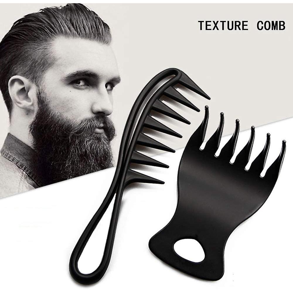Pxcl Men's Hairdressing Comb,2 Pcs Anti-static Detangling Hair Brush Wide Tooth Hair Comb Hairdressing Oil Comb For Barber Shop