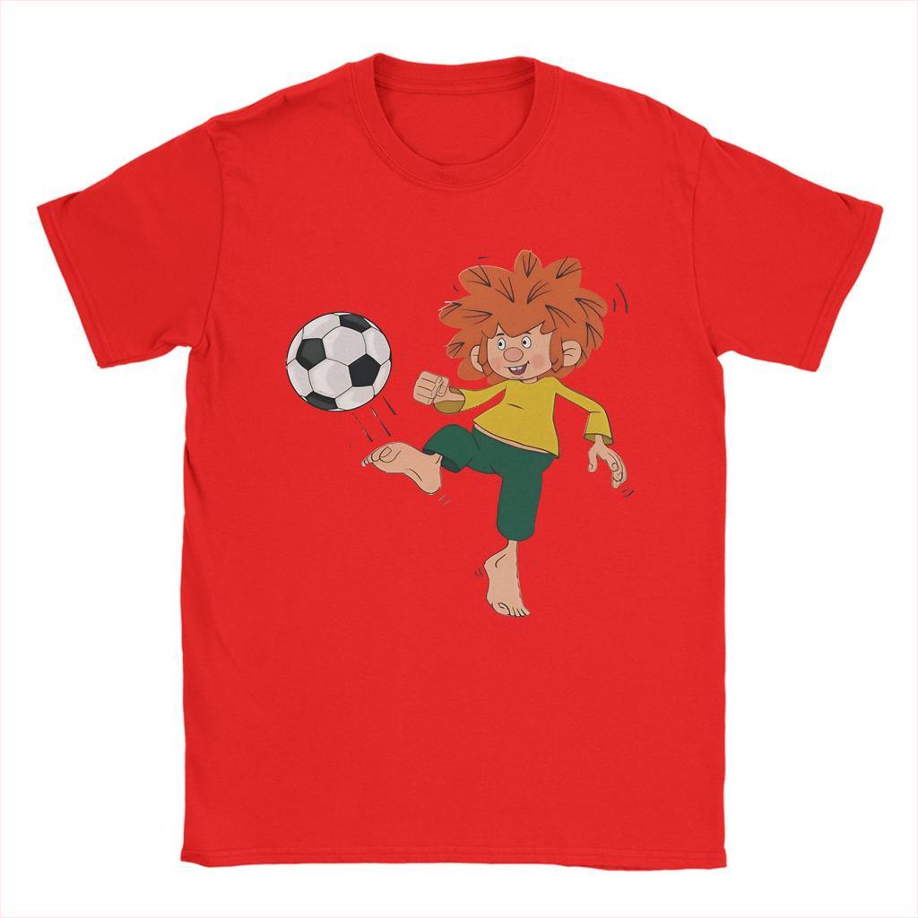 Camiseta Unisex Pumuckl Jugando al Fútbol en el Campo Y2k Camisetas Divertidas Verano Cuello Redondo Camiseta Novedosa Estampada Tops Tallas Grandes