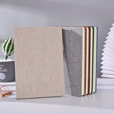 Manufacturer  China A5 Cloth Notebook Notepad Solid Color Fabric Gift 100 Sheets Horizontal Line Art Car Line Glued