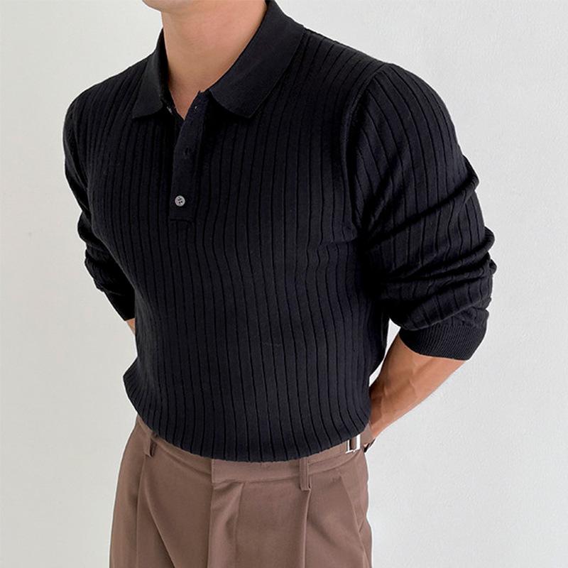 Men's Slim-Fit Autumn Winter Knitwear: High-End American Muscle Fitness Fashion