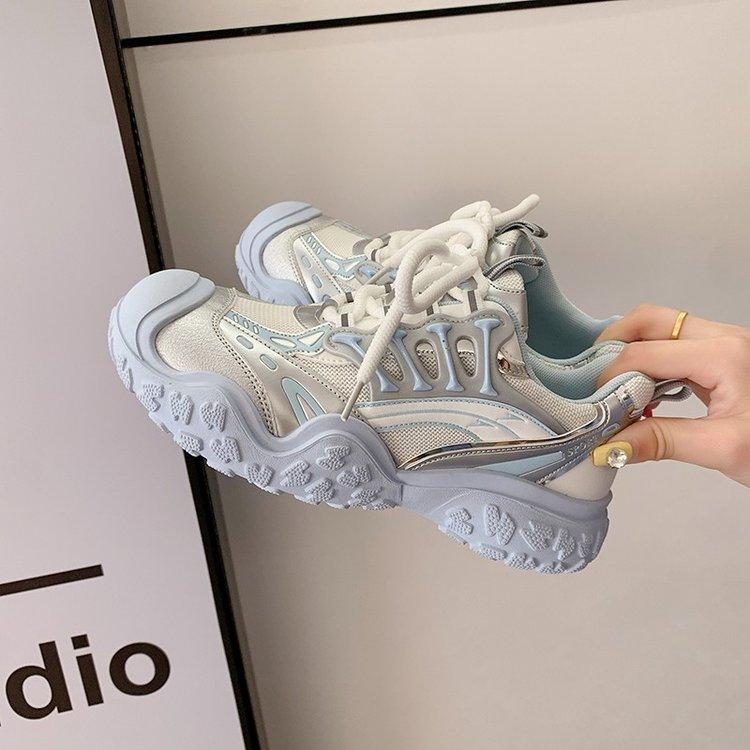 Lässige hässliche Wanderschuhe Damen Herbst 2025 neu vielseitig bequem Sport Freizeit Loch Einzelschuhe Damen Tide