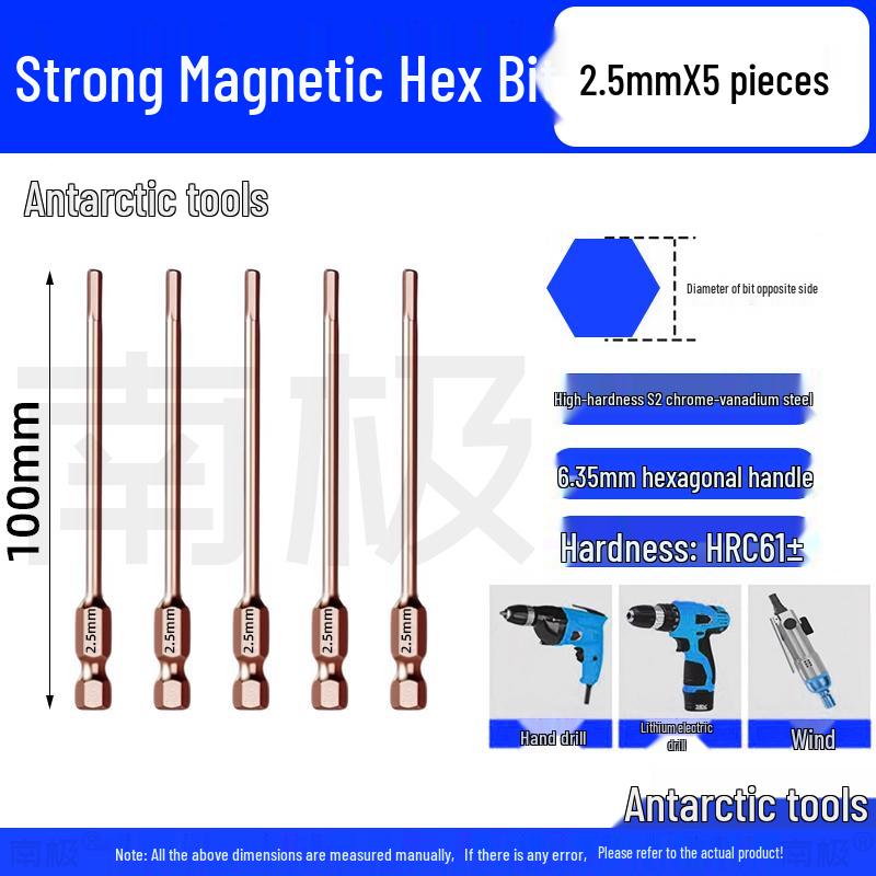 Industrial-Grade Strong Magnetic Hex Bit Extension for Electric & Pneumatic Screwdrivers and Drills
