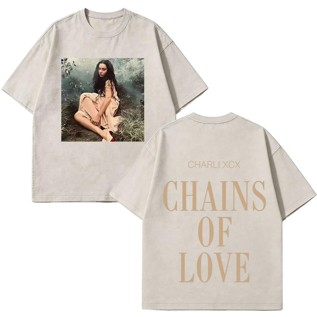 CHARLI XCX Album Music, Fashion, Film Tour 2026 Print T-shirt Men Women Cotton Casual Loose Vintage Washed T Shirt Streetwear