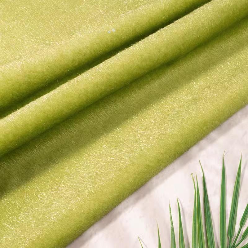 Plain Color Super Thick Faux Mink Fur Fabric Horsehair Flocking Plush Fabric DIY Sewing Sofa Clothing Luggage Shoes Toys Fabric