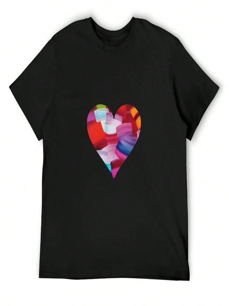 Flow Heart T-Shirt Valentinstag Kleidung Ästhetische Kleidung Lustige Kostüme unisex Trainingsshirt