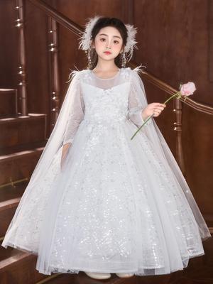 Φόρεμα Πριγκίπισσας Υψηλής Ποιότητας για Κορίτσια, Ελαφριάς Πολυτέλειας, για Γενέθλια και Παραστάσεις