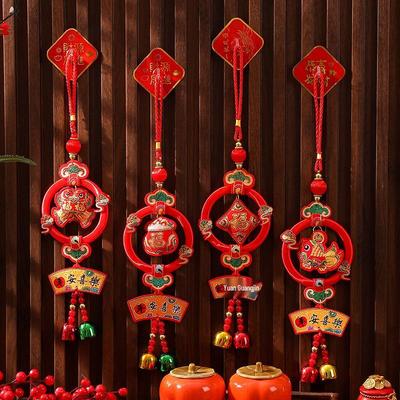 Ciondolo Anno del Cavallo 2026: Decorazione Campanella per la Festa di Primavera con Carattere Fu per Ingresso Soggiorno