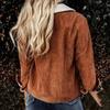 JKASHDK Women's Fashion Casual Solid Color Print Autumn Winter Long Sleeve POLO Neck Jackets & Coats