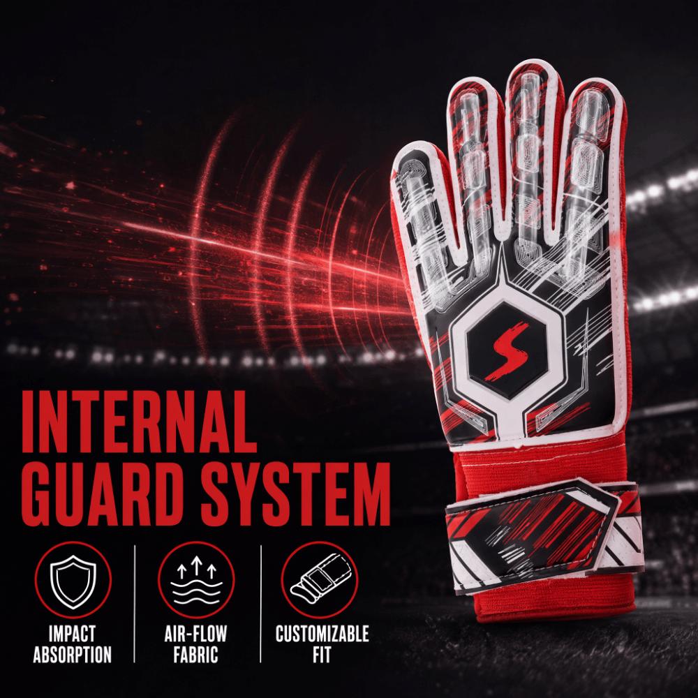 2pcs Latex Material Latex Goalkeeper Gloves Collision Resistance Finger Guard Gloves  Soccer Match