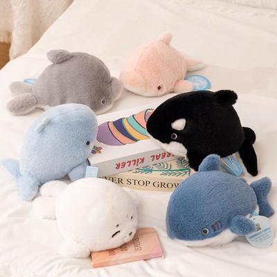 Cartoon Animals Shark Toys Fluffy Whale Plush Toy Sea Stuffed Plush Doll  Home Decor