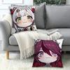 Cartoon cute  Genshin  Pillow Case Office Cushions Suitable For Sofa Car Bedroom Decorative Cushion Cover