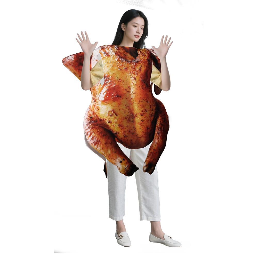 

Кумедний костюм курки-гриль, для дорослих Adult size червоний