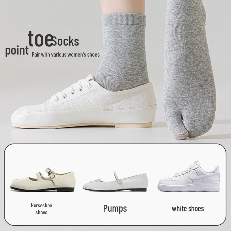 Antibakterielle, geruchshemmende, schweißabsorbierende Sommer-Mittelsocken mit geteilter Zehe für Sport, geeignet für Frühling und Herbst.