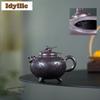 300ml Yixing Purple Clay Teapots Handmade Gourd Tripodia Pot Raw Ore Purple Mud Tea Maker Kettle With Infuser Zisha Tea Set Gift