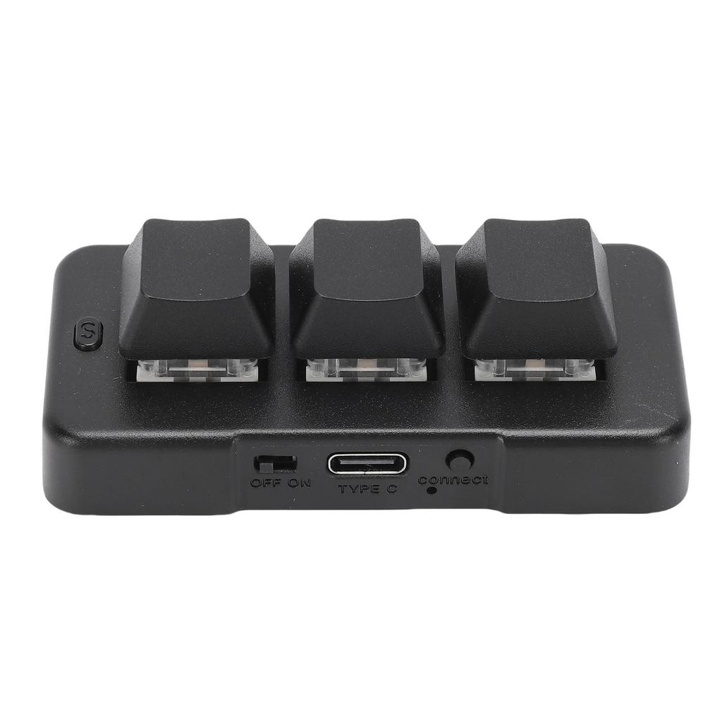 USB Wired 3 Key Keyboard Customize Programmable 3 Key Mechanical Keypad for PC Video Game