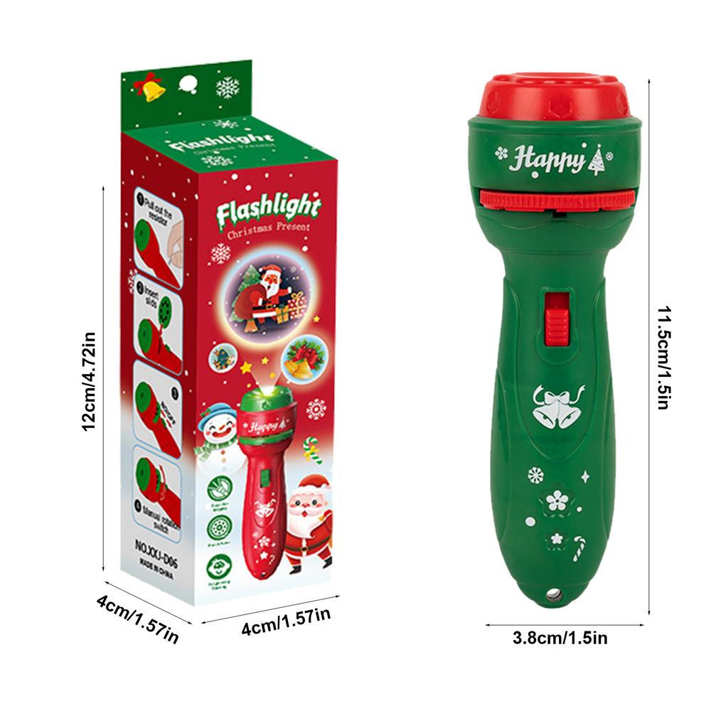 Christmas Flashlight Projector For Kids Projector Torch With 24 Patterns For Image Projection Educational Portable Decorative зелёный