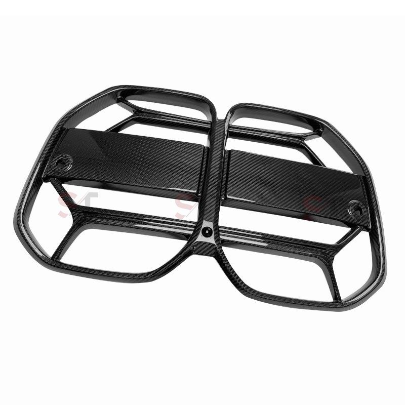 BMW 4 Series G22 Dry Carbon Fiber CSL Style Front Bumper Grille