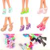 50 Pairs Doll Shoes High Heel Shoes Doll Boots Flat Shoes Set for 11.5 Inch Girl Dolls Different Assorted Colors Fashion Shoes