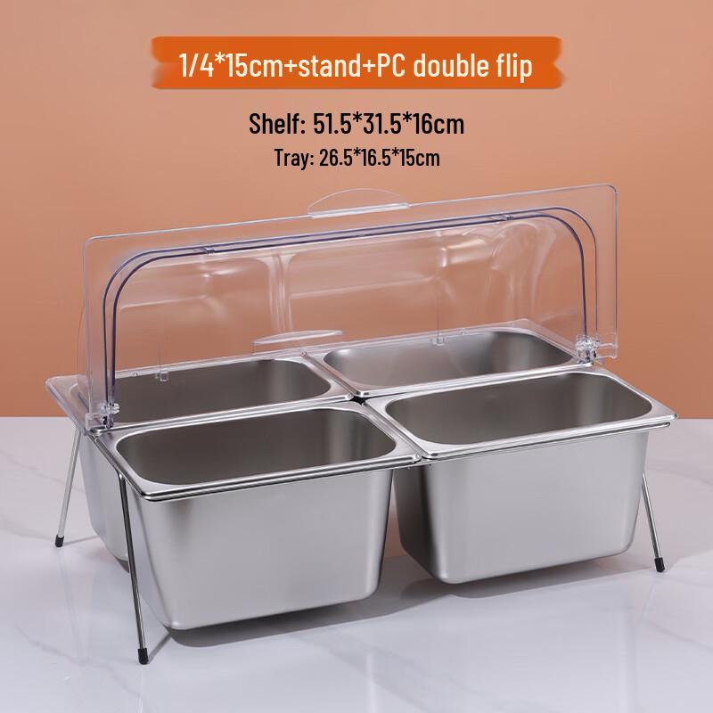 Handun Commercial Clear Flip-Top Ingredient Box