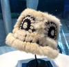 Mao Mao Hat Real Mao Rabbit Plush Fur Hat Versatile Cold-proof Warm Wool Knitted Baotou Hat Women's Winter