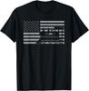 Great Train Design Steam Locomotive With USA Flag T-Shirt