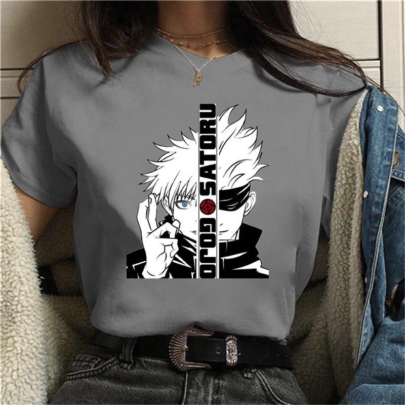 New Satoru Gojo Print T-Shirt Fashion Anime Harajuku Tees Summer Casual Round Neck Comfort T-Shirt