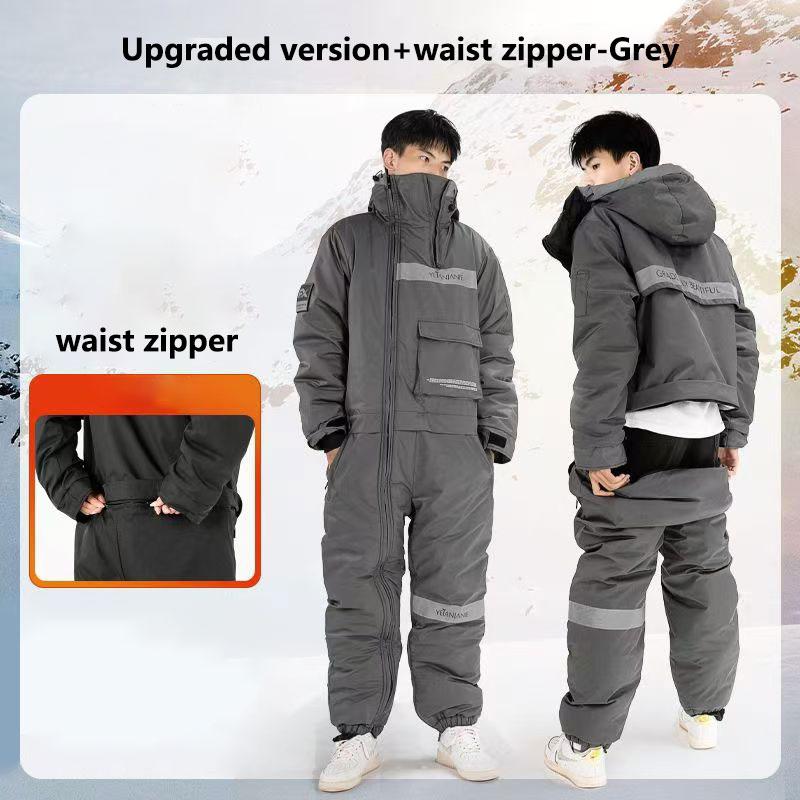 

Motorcycle Riding Cold Clothing Winter Warm Windproof Clothing Integrated Quick Dressing Ski Fishing Suit Motorcycle Equipment L