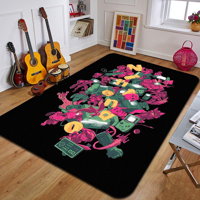 C-Creative Switch Game Carpet Fashion Yoga Mat Bedroom Decoration Carpet Living Room Bathroom Decoration Floor Mat Birthday Gift