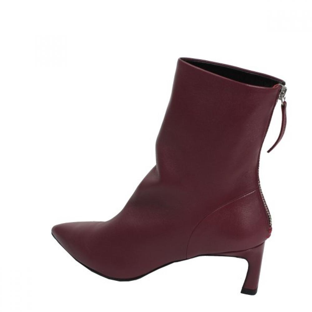 Riccio Anna Pointed Mid Heel Ankle Boots Rc43hal002wn