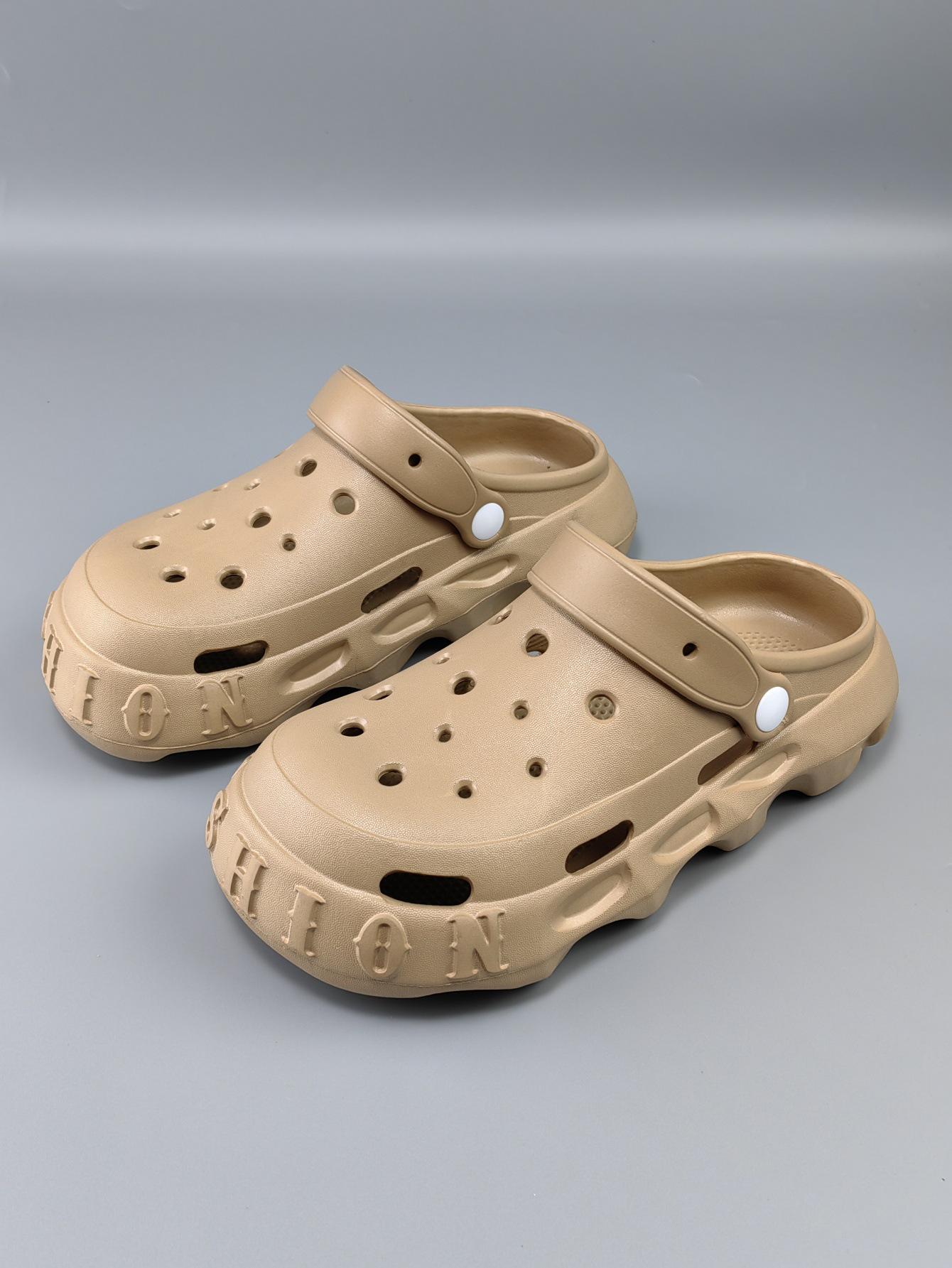 Men s Summer 2026 New Style Two-Way Outdoor Closed-Toe Non-Slip Wear-Resistant Beach Sandals 38-39 хаки