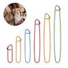 6 Pieces Aluminum Yarn Stitches Holder Knitting Stitches Holders Crochet Hooks Stitches Holder Knitting Accessories
