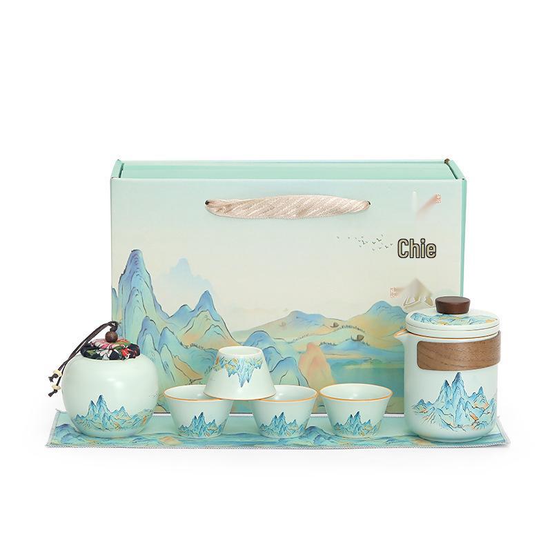 Thousand Miles Tea Set: Chinese Cultural & Creative Business Gifts