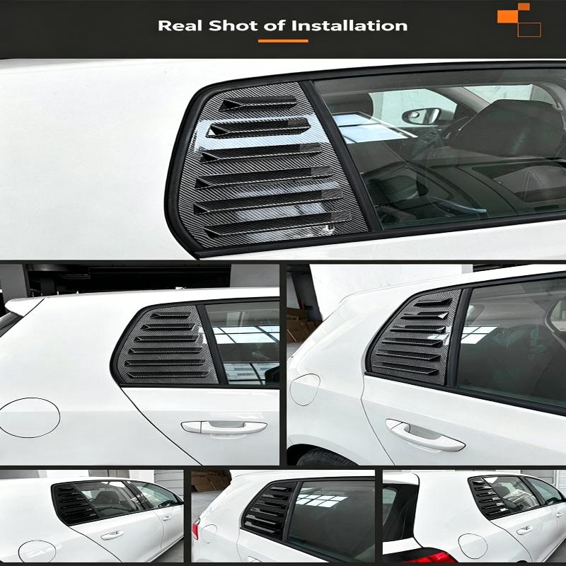 Car Rear Side Vent Quarter Window Louver Shutter Cover Trim Compatible With Golf Mk4/5/6/7/8//R Louver Cover