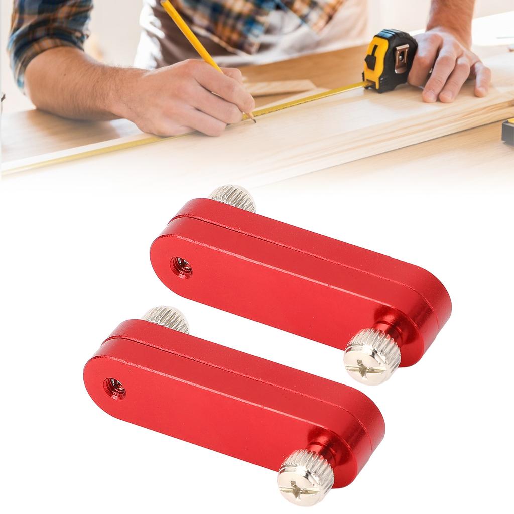 2PCS Ruler Positioning Block Aluminum Alloy Adjutsable Ruler Positioning Limit Block