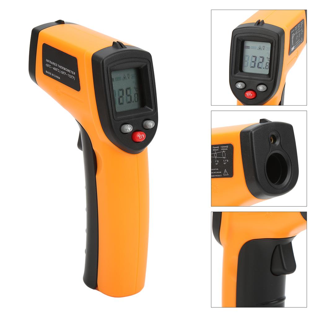 XRCLIF‑320 Infrared Thermometer Durable Handheld Digital Laser Thermometer for Cooking
