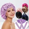 Solid Color Hair Care Cap Satin Material Satin Sleep Bonnet Protective Hair Bonnet  For Women
