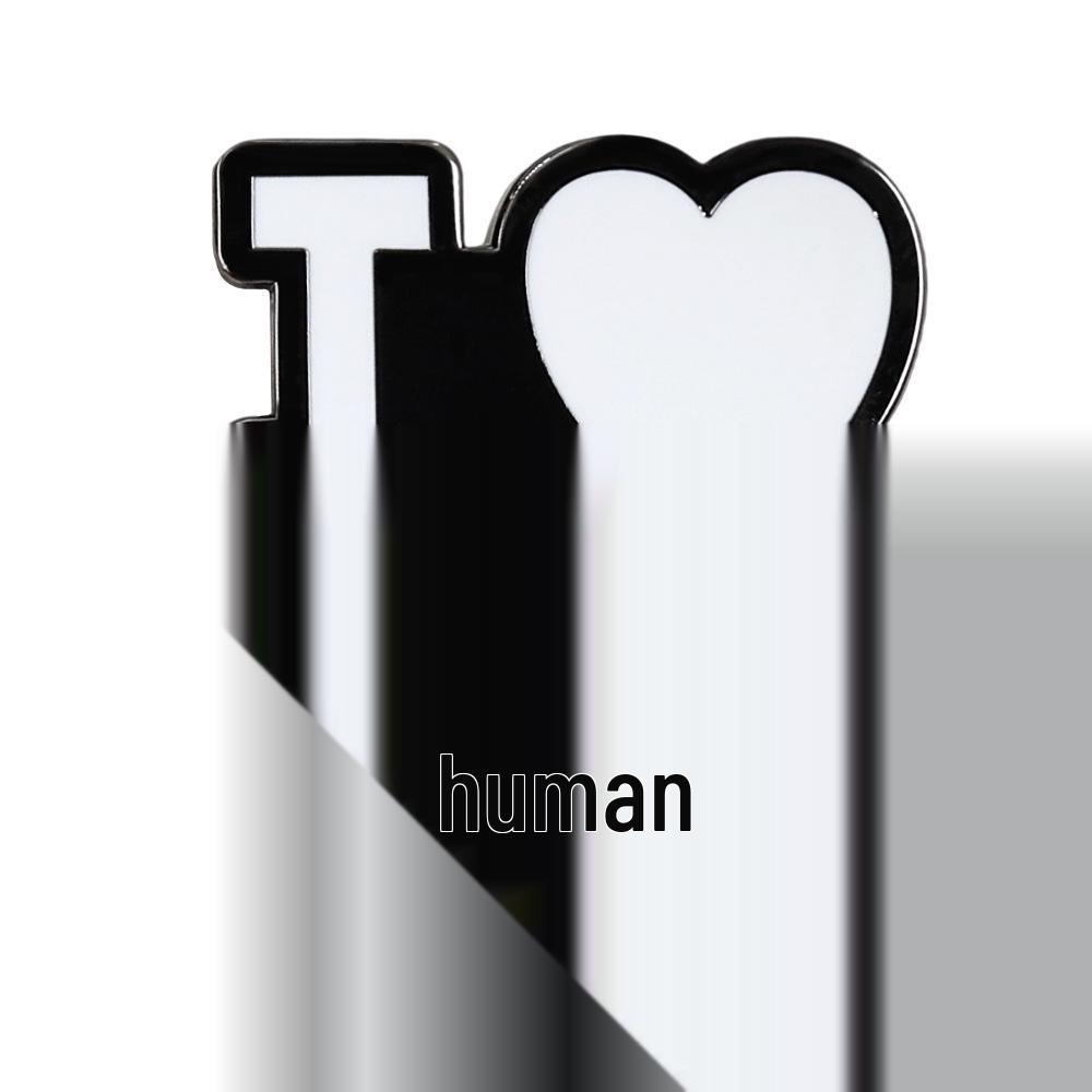I Love Humanity Cartoon Manga Game Brooch: Fun Anime Badge for Clothes and Bags
