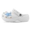 Crocs Classic Platform Clog EVA Starfish Cute and Versatile Classic Cloud Dok Niche Campus Style Hole Shoes Unisex White
