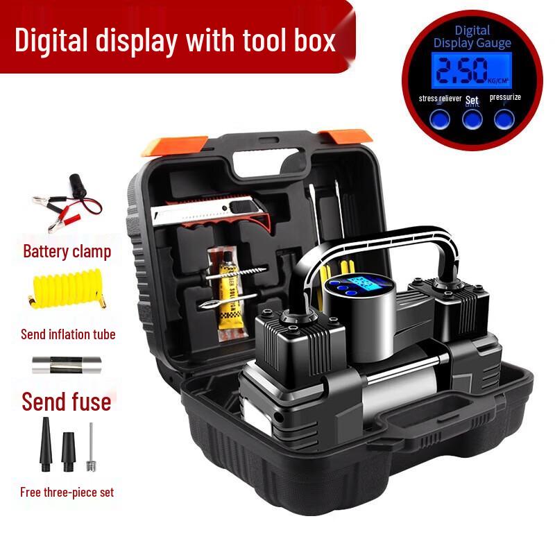 Xianming 12V Car Tire Inflator with Auto Stop CN plug (adapter included)