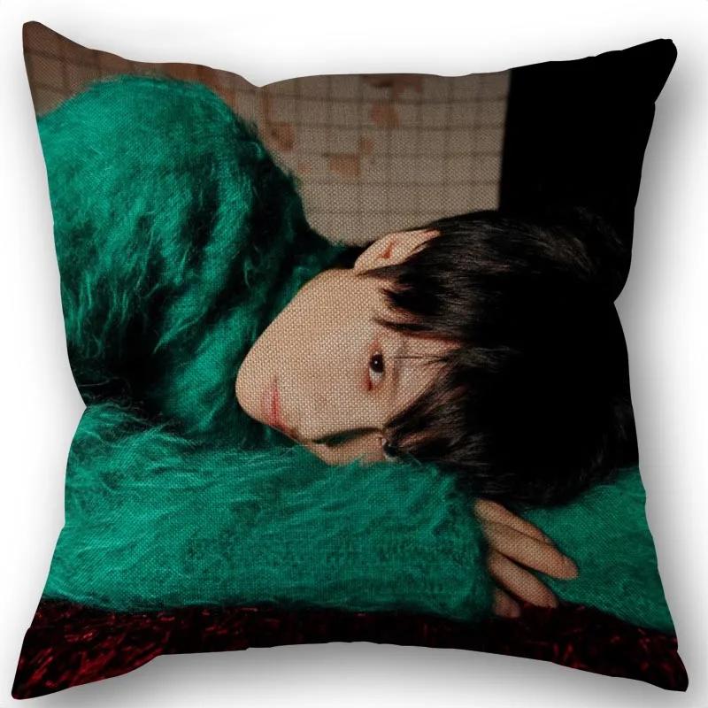 Taemin Kpop Star Pillowcase High Quality Home Textile Cotton Linen Fabric 45x45cm One Side Decoration Pillow Cover New 0519