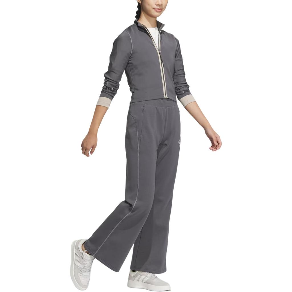 adidas FW24 FUSTL W P SWT2 Fashion Sports Casual Comfortable Sweatshirt Women Sweatshirt Dark-Gray Yellow JM6214
