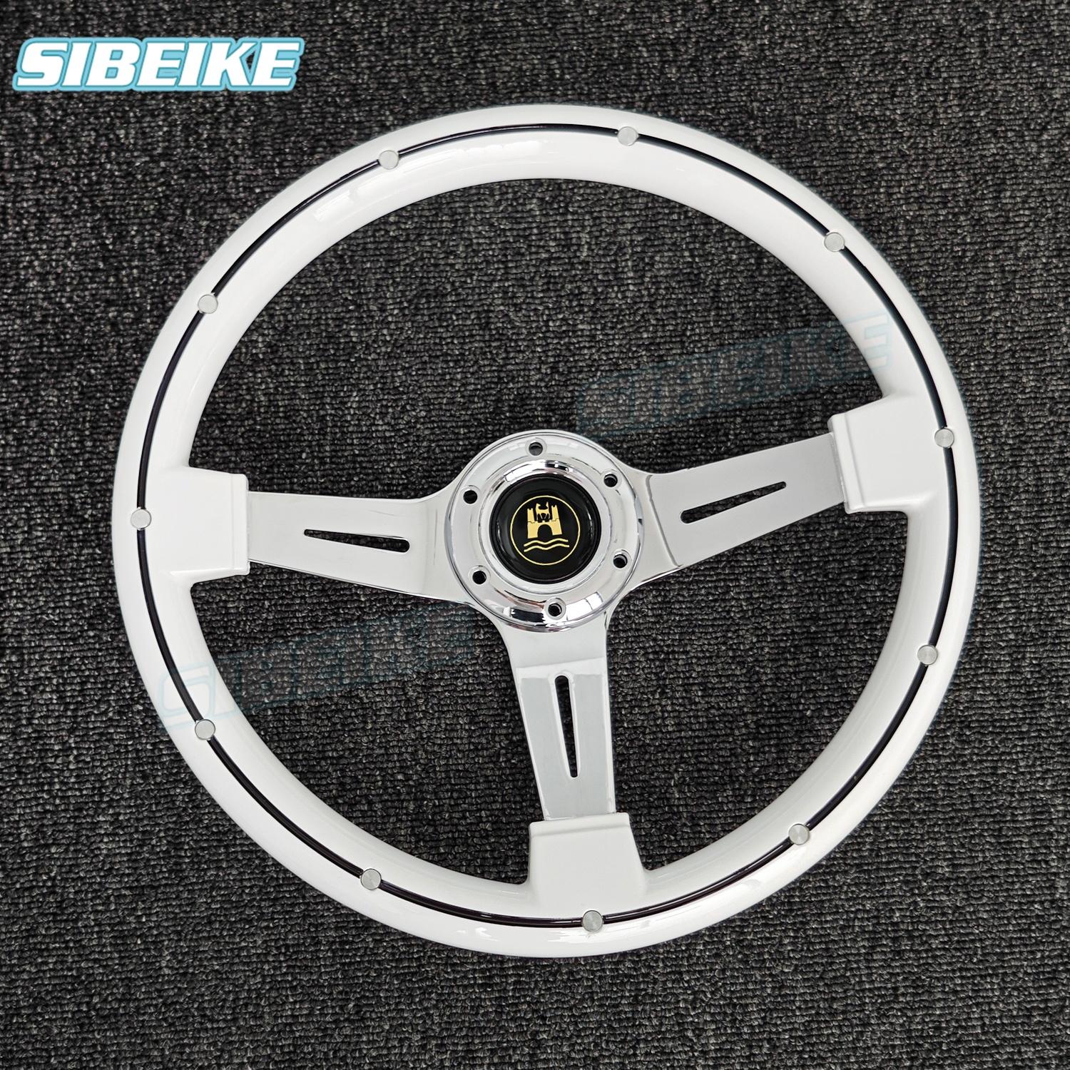 JDM Classic White ABS Steering Wheel