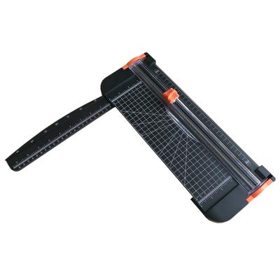 Tragbarer A4 Papierschneider 12,2 Zoll Schnittlänge Desktop Papiertrimmer mit Sicherheits-Schneidkopf Seitenlineal für Büro Heimbedarf